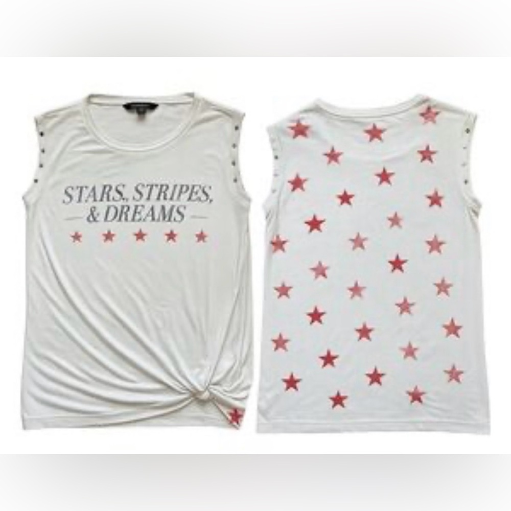 Rock & Republic crew neck sleeveless graphic t-shirt